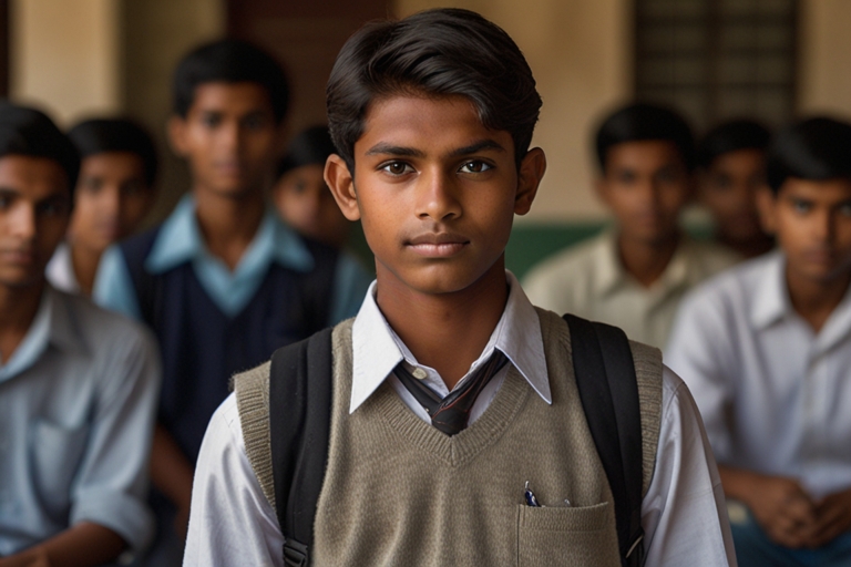 Rahul Sharma, Class 10 Arts student at Kendriya Vidyalaya guided by Vision Growth